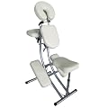 Chaise de massage - Aluminium - Sac inclus - Blanc