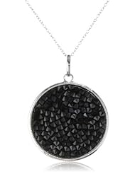 Sterling Silver Genuine Swarovski Elements Crystal Rock Pendant Necklace, 18"