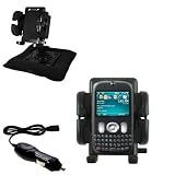HTC Iris Auto Bean Bag Dash Holder with Car Charger - Uses Gomadic TipExchange