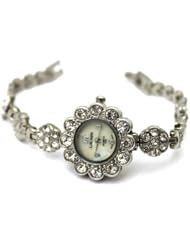 Fancy Ladies Watch Life Style QUARTZ Watch Japan Movement Silver Color, Crystals, Case size - 28mm