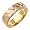 14K Tri Color Gold comfort fit Basket Weaved Braided Women's Wedding Band
