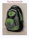Hightech Rucksack Sporttasche Freizeittasche hochwertiges Nylon Material verstärkter Rücken schwarz/lime grün 46001*Aktuelle Kollektion 2010