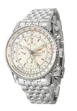 Breitling A2432212-G571-443A Navitimer Silver Dial Stainless Steel Men's Automatic Chronograph, Two Time Zones Watch