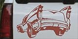 Classic Big Fin Muscle Car Garage Decals Car Window Wall Laptop Decal Sticker -- Brown 14in X 8.8in Classic Big Fin Muscle Car Garage Decals Car Window Wall Laptop Decal Sticker -- Brown 14in X 8.8in