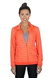 RBX Active womens Ventilated Jacquard Mesh Full Zip Hoodie,Orange,Medium