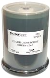 MBI 52X 80-Minute *GREEN ONLY* COLOR Lightscribe Direct Disc Labeling CD-R's 100-Pak in Cakebox