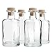 Feel Fragrance  Glass Diffuser Bottles Diffuser Jars with Cork Caps Set of 4 â€“ 5.3 inches High, 240ml 8.2 Ounce. Fragrance Accessories Use for DIY Replacement Reed Diffuser Sets.
