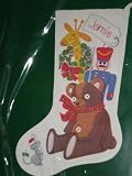 41pXQaXrWmL. SL160  Teddy Bear Christmas Stocking Felt Embroidery Kit, 16 Long
