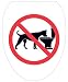 Toilet Tattoos TT-0001-O No Doggie Bowl Decorative Applique For Toilet Lid, Elongated