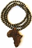 Africa Good Wood Goodwood All Wood Style Replica Pendant Necklace Piece- Brown