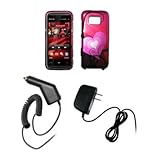 Nokia 5530 XpressMusic - Premium Pink and Red Hearts Design Snap-On Cover H ....