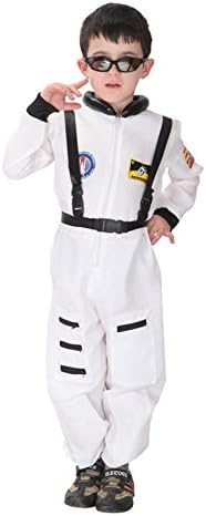 Bapabag® Little Kids' NASA Astronaut Space Suit Halloween Costume (M for 4-5, White)