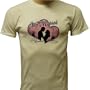 Just Married Heart Mens T-Shirt, Medium, Royal Blue