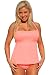 UjENA Coral Full Figure Tankini Plus Swimsuit Select Size: TOP 2X / BOTTOM 2X