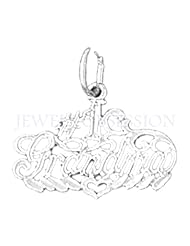 14K White Gold #1 Grandma Pendant