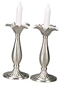 Pewter Finish Candlesticks By Menorah.com Erch982