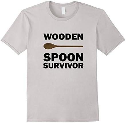 Men's Wooden Spoon Survivor Shirt - Spankings 2XL Silver