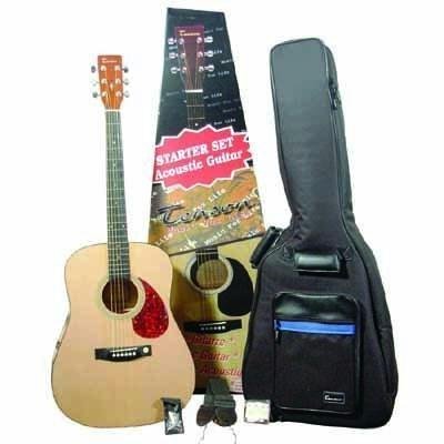 MusicalInstruments: Kansas K ACP Acoustic Guitar Pack, Natural Finish