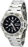 Stainless Steel Seiko 5 Automatic Black Dial