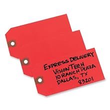 Avery Shipping Tags, Paper, 4.75 x 2.375 Inches, Red, Pack of 1000 (12345)