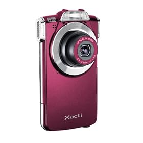 Sanyo VPC-PD1EXR SD Pocket Camcorder (10 Megapixel, SD/SDHC Kartenslot, Full HD Video, USB) rot