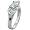 Sterling Silver Triple Heart Cz Promise Ring