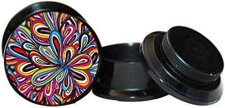 Bnifey Piercing Pair Wood Ear Plugs Rainbow Flesh Tunnels 8MM