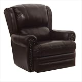 Catnapper Deluxe Buckingham Chocolate Leather Rocker Recliner