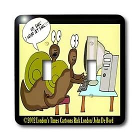 Londons Times Funny Computer Cartoons - Why Snails Should Not Get Email Addresses - Light Switch Covers - double toggle switch