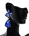 Leaf Design with Teardrop Gemstone Fashion Clip On Dangling Earrings