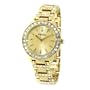 Fossil Women's ES2408 Gold-Tone Stainless Steel Bracelet Champagne Glitz Analog Dial Watch