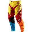 Troy Lee Designs GP Air Stinger Men's Off-Road Motorcycle Pants w/ Free B&F Heart Sticker Bundle - Yellow/Red