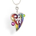 Judaic Chai (Life) & Heart Necklace from the Artazia Collection #402 JN HN