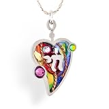Judaic Chai (Life) & Heart Necklace from the Artazia Collection #402 JN HN