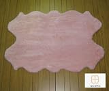 Faux Sheepskin Fur Pelt 4 x 6' (PINK)