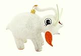 Glass Christmas Ornament freeblown White Elephant
