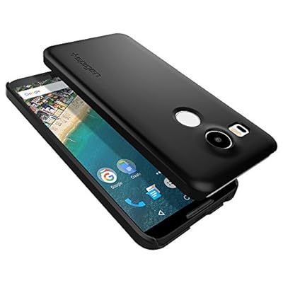 【Spigen】 Nexus 5X ケース シン ・フィット [ パーフェクト フィット ] Google LG Nexus5X / ネクサス 5X 用 (ブラック SGP11756)
