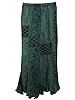 Womens Maxi Skirt Green Ari Embroidered Stonewashed Hippy Boho Vintage Long Skirt