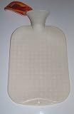 Classic Cross-Hatched Hot Water Bottle -IVORY WHITE - Made in Germany