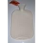 Classic Cross-Hatched Hot Water Bottle -IVORY WHITE - Made in Germany