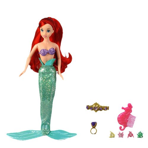 Disney - Princesse conte de fées - Poupée - Arielle la petite sirène 30 cm + accessoires