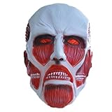 【即納】俺の コスプレ 進撃の巨人 超大型巨人 リアル ゴム マスク 【スマホに最適 何度もはがせる 兵団 防水ステッカー付】c17