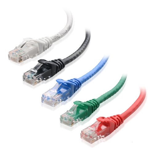 Cable Cable Matters 160021 de 5 pies, paquete de 5, colores negro, azul, rojo, blanco y