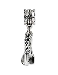 Reflection Beads Silver Utensils Food and Drink Dangle