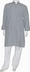 Large Mens Clothes Kurta Pajama Cotton Dress India Fashion Size M (gkp528)