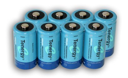8 pcs of Tenergy D Size 10,000mAh High Capacity High Rate NiMH Rechargeable Batteries