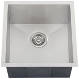 Ticor Square Undermount 16 Gauge Stainless Steel Single Bowl Kitchen Sink