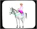 Decorated Mouse Pad with horseback, body, individuals, individual, humans, horse, wom...
