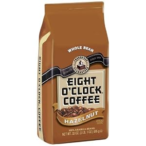 Eight O’Clock Coffee, Hazelnut Whole Bean, 33-Ounce Bag