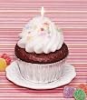 Vanilla Cream Cupcake Candle - Birthday Cupcake Candle